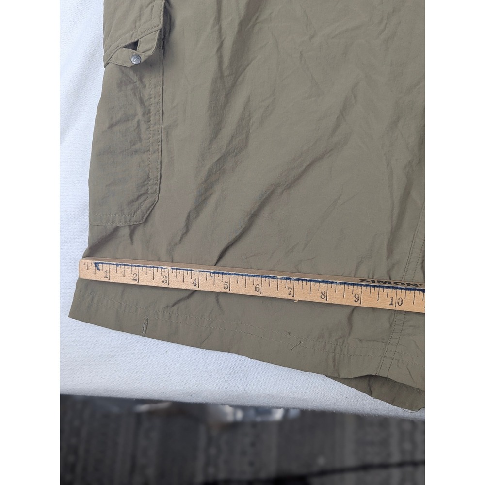 ExOfficio Mens 40 Olive Green Nylon Cargo Hiking Shorts Web Belt Quick Dry - Picture 7 of 12